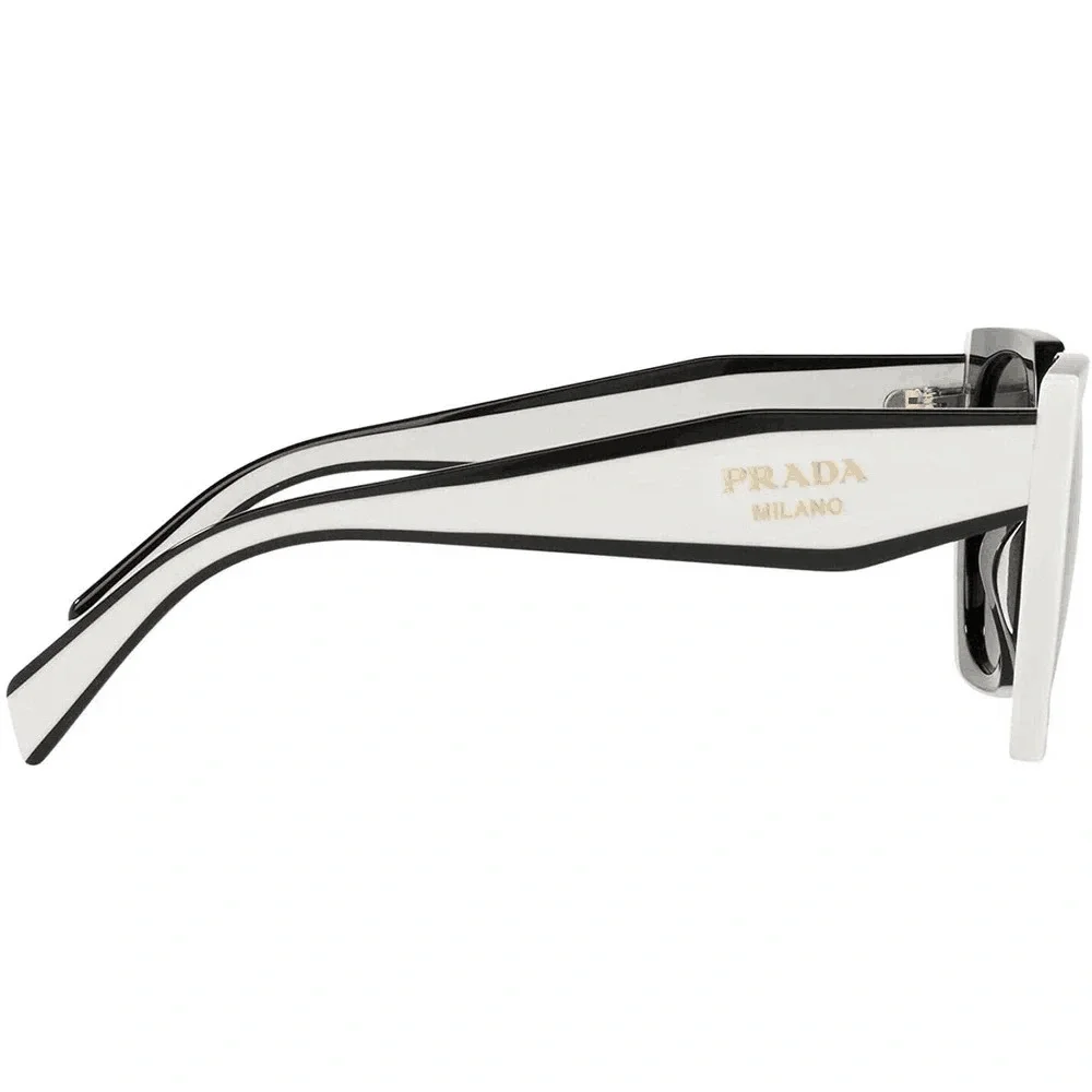 Prada Cateye PR 15WS 09Q5S0 Black White Dark Grey Women Sunglasses. - Picture 11 of 12
